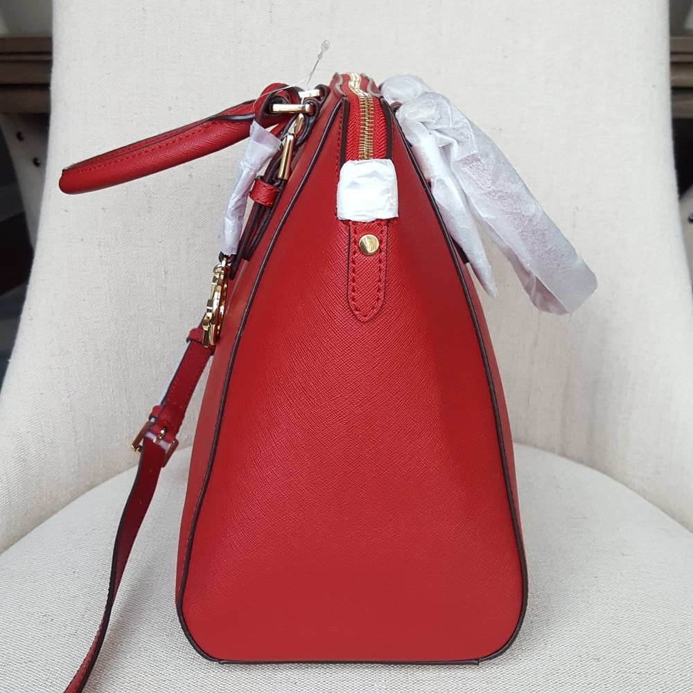SOLD NWT Michael Kors Large Ciara satchel Scarlet - Picture 3 of 7